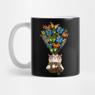 Corgi Dog Butterfly Hot Air Balloon Mug